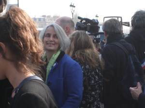 Corinne Faugeron participe au blocage de la préfecture de Paris