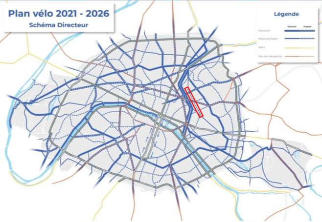 Projet de piste cyclable sur l&rsquo;avenue&nbsp;Parmentier
