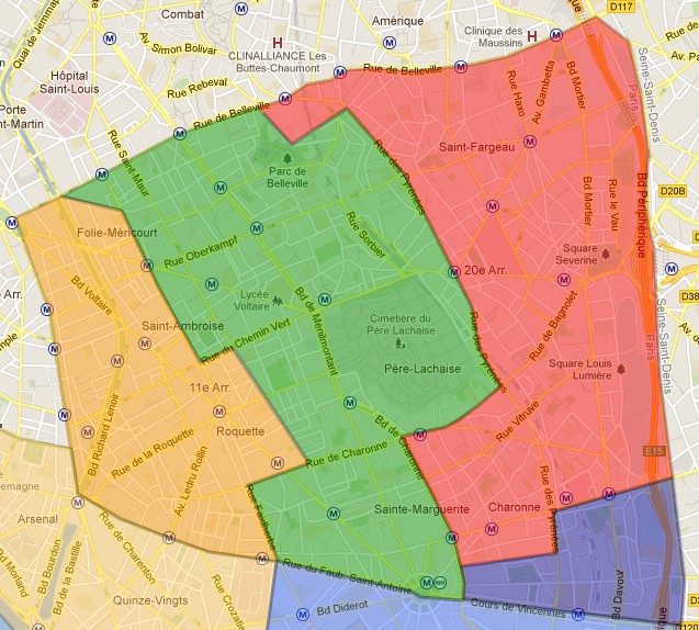Carte des circonscriptions pour les législatives 2012